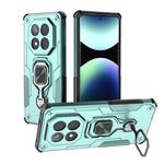 For Redmi Note 14 Pro+ 5G Metal Kickstand TPU Hybrid PC Phone Case(Green)
