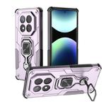 For Redmi Note 14 Pro+ 5G Metal Kickstand TPU Hybrid PC Phone Case(Purple)