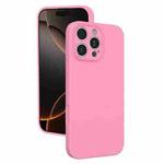 For iPhone 16 Pro Fine Hole Liquid Silicone Phone Case(Rose Pink)