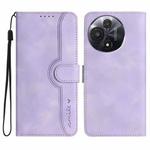 For TCL 60R 5G Heart Pattern Skin Feel Leather Phone Case(Purple)