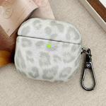 For AirPods Pro 2 Leopard Texture Wireless Earphone PC Case(White)