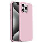 For iPhone 15 Pro Max Burom Cloud Sensing Ultra-thin Liquid Silicone Full Coverage Phone Case(Cherry Blossom)