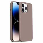 For iPhone 14 Pro Burom Cloud Sensing Ultra-thin Liquid Silicone Full Coverage Phone Case(Qiaoli Brown)