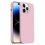 For iPhone 14 Pro Burom Cloud Sensing Ultra-thin Liquid Silicone Full Coverage Phone Case(Cherry Blossom)
