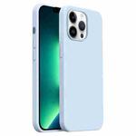 For iPhone 13 Pro Max Burom Cloud Sensing Ultra-thin Liquid Silicone Full Coverage Phone Case(Cloud Blue)