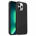 For iPhone 13 Pro Max Burom Cloud Sensing Ultra-thin Liquid Silicone Full Coverage Phone Case(Jazz Black)