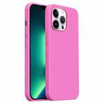 For iPhone 13 Pro Max Burom Cloud Sensing Ultra-thin Liquid Silicone Full Coverage Phone Case(Rose Powder)