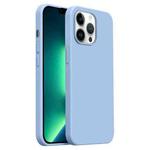 For iPhone 13 Pro Burom Cloud Sensing Ultra-thin Liquid Silicone Full Coverage Phone Case(Haze Blue)