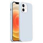 For iPhone 12 Burom Cloud Sensing Ultra-thin Liquid Silicone Full Coverage Phone Case(Glacier Blue)
