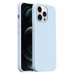 For iPhone 12 Pro Burom Cloud Sensing Ultra-thin Liquid Silicone Full Coverage Phone Case(Cloud Blue)