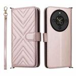 For Fossibot S3 Pro Multifunctional 6-Card Slots Leather Phone Case with Wrist Strap(Pink)