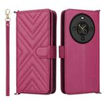 For Fossibot S3 Pro Multifunctional 6-Card Slots Leather Phone Case with Wrist Strap(Rose Red)