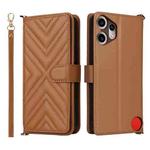 For Nothing CMF Phone 2 Pro Multifunctional 6-Card Slots Leather Phone Case with Wrist Strap(Brown)