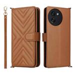 For Doogee Note 59 / Note 59 Pro Multifunctional 6-Card Slots Leather Phone Case with Wrist Strap(Brown)