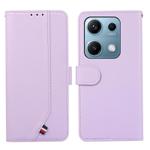 For Redmi Note 14s ABEEL Delicate Texture Splicing RFID Leather Phone Case(Purple)