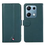 For Redmi Note 14s ABEEL Delicate Texture Splicing RFID Leather Phone Case(Green)