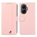 For Redmi Turbo 4 Pro ABEEL Delicate Texture Splicing RFID Leather Phone Case(Pink)