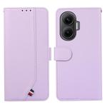 For Redmi Turbo 4 Pro ABEEL Delicate Texture Splicing RFID Leather Phone Case(Purple)