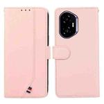 For Honor 400 ABEEL Delicate Texture Splicing RFID Leather Phone Case(Pink)