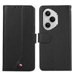 For Honor 400 Pro Global 160.8mm ABEEL Delicate Texture Splicing RFID Leather Phone Case(Black)