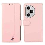 For Honor 400 Pro Global 160.8mm ABEEL Delicate Texture Splicing RFID Leather Phone Case(Pink)