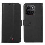 For Honor X6c 4G ABEEL Delicate Texture Splicing RFID Leather Phone Case(Black)