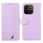 For Honor X6c 4G ABEEL Delicate Texture Splicing RFID Leather Phone Case(Purple)