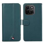 For Honor X6c 4G ABEEL Delicate Texture Splicing RFID Leather Phone Case(Green)