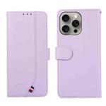 For iPhone 12 Pro Max ABEEL Delicate Texture Splicing RFID Leather Phone Case(Purple)