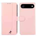 For iPhone 17 Air ABEEL Delicate Texture Splicing RFID Leather Phone Case(Pink)
