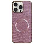 For iPhone 14 Pro Electroplating PC Glitter Grain MagSafe Phone Case(Pink)