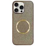 For iPhone 13 Pro Max Electroplating PC Glitter Grain MagSafe Phone Case(Gold)