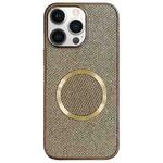 For iPhone 12 Pro Max Electroplating PC Glitter Grain MagSafe Phone Case(Gold)