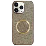 For iPhone 11 Pro Max Electroplating PC Glitter Grain MagSafe Phone Case(Gold)