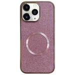 For iPhone 11 Pro Electroplating PC Glitter Grain MagSafe Phone Case(Pink)