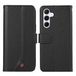 For Samsung Galaxy A17 5G ABEEL Delicate Texture Splicing RFID Leather Phone Case(Black)