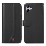 For Samsung Galaxy A07 5G ABEEL Delicate Texture Splicing RFID Leather Phone Case(Black)