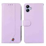 For Samsung Galaxy A07 5G ABEEL Delicate Texture Splicing RFID Leather Phone Case(Purple)