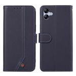 For Samsung Galaxy A07 5G ABEEL Delicate Texture Splicing RFID Leather Phone Case(Blue)