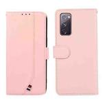For Samsung Galaxy S20 FE ABEEL Delicate Texture Splicing RFID Leather Phone Case(Pink)