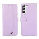 For Samsung Galaxy S23+ 5G ABEEL Delicate Texture Splicing RFID Leather Phone Case(Purple)