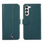 For Samsung Galaxy S23+ 5G ABEEL Delicate Texture Splicing RFID Leather Phone Case(Green)