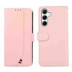 For Samsung Galaxy S24+ 5G ABEEL Delicate Texture Splicing RFID Leather Phone Case(Pink)