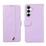 For Samsung Galaxy S24+ 5G ABEEL Delicate Texture Splicing RFID Leather Phone Case(Purple)