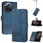 For TCL 60R 5G Cubic Skin Feel Flip Leather Phone Case(Blue)
