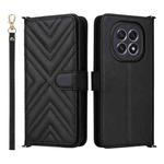 For OPPO F29 5G Global Multifunctional 6-Card Slots Leather Phone Case with Wrist Strap(Black)