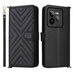 For Realme GT 7 Pro Multifunctional 6-Card Slots Leather Phone Case with Wrist Strap(Black)