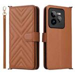 For Realme GT 7 Pro Multifunctional 6-Card Slots Leather Phone Case with Wrist Strap(Brown)