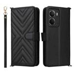 For Realme Neo7x 5G / P3 5G Multifunctional 6-Card Slots Leather Phone Case with Wrist Strap(Black)