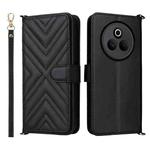 For Realme P3 Pro 5G Multifunctional 6-Card Slots Leather Phone Case with Wrist Strap(Black)